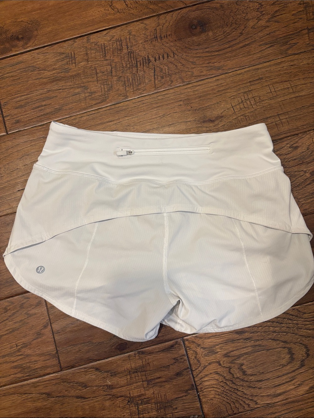 lululemon athletica White Women's Athletic Shorts with Zip Pocket